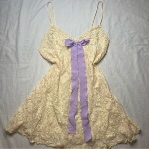 Vintage Arianne Sheer Lace Coquette Slip Dress Small Y2K Lingerie Slip Fairycore